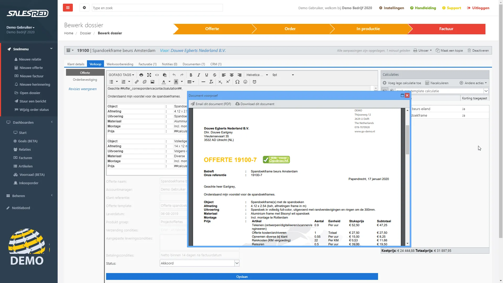 SalesRed dashboard