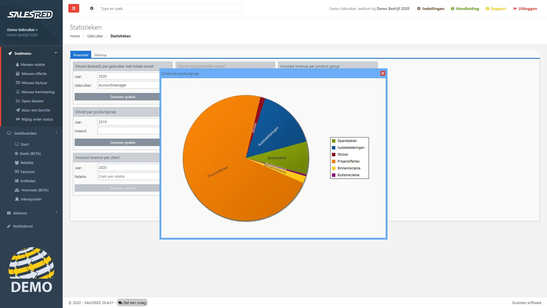 Calculatie en offertes in SalesRed